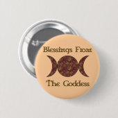 Goddess Blessings Ronde Button 5,7 Cm (Voorkant /achterkant)