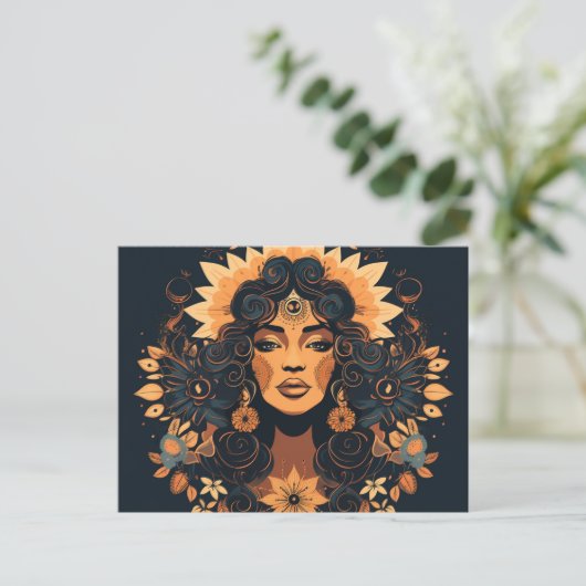Goddess Briefkaart (Staand voorkant)