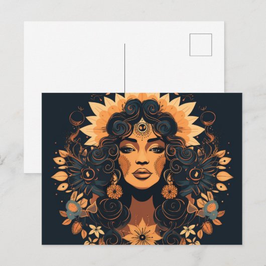 Goddess Briefkaart (Voorkant / Achterkant)