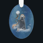 Goddess Cailleach Ornament<br><div class="desc">Vanuit Wales is de Cailleach de godin van de Wilde Winter, Moeder van bergen, Ageless Lady of the Dark Places, Ancient Crone of Wisdom. Haar voetstappen vormden het terrein van Schotland, en een aanraking van haar staf bracht een vorst. De winter brengt de lente, een cyclus van eindeloze vernieuwing. Haar...</div>