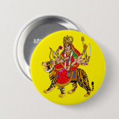 Goddess Chandraghanta Button (Voorkant /achterkant)