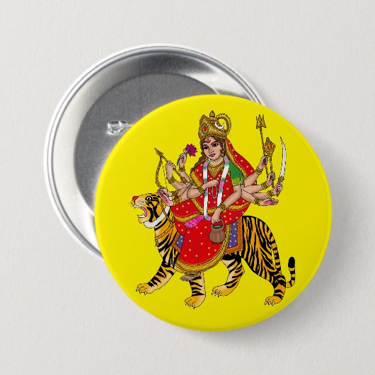 Goddess Chandraghanta Button (Voorkant /achterkant)