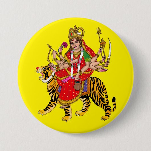 Goddess Chandraghanta Button (Voorkant)