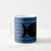 Goddess Chant (blauw) Koffiemok (Voorkant links)