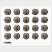 Goddess Cybele Tetradrachme Ronde Sticker (Vel)