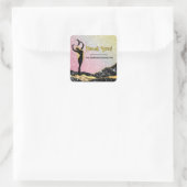 *~* Goddess .DANK U + Ombre Pastel Glitter Vierkante Sticker (Tas)