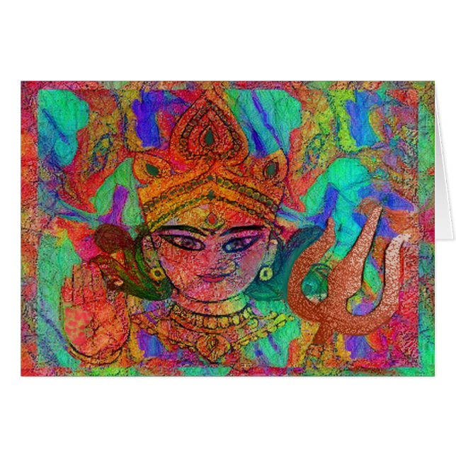 Goddess Durga2-kaart (Voorkant Horizontaal)