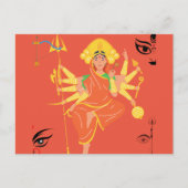 Goddess Durga Briefkaart (Voorkant)