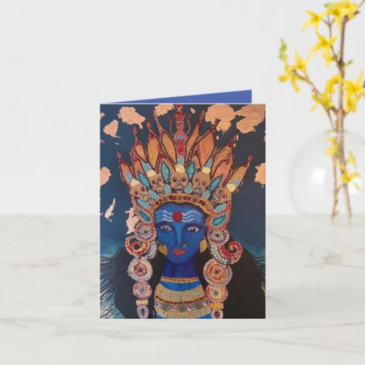 Goddess Durga Card Kaart (Gele Bloem)