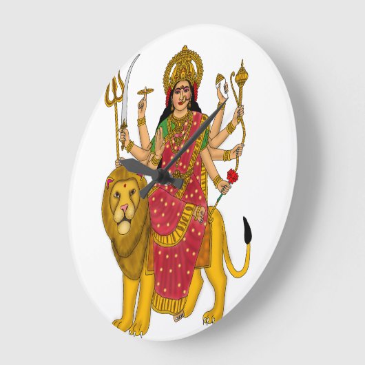 Goddess Durga Clock Grote Klok (Hoek)