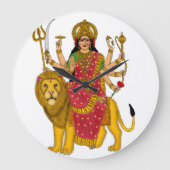 Goddess Durga Clock Grote Klok (Voorkant)