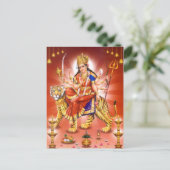 Goddess Durga (Hindu godin) Briefkaart (Staand voorkant)