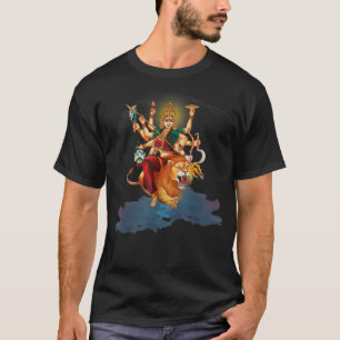 Goddess Durga Hindu Religion Durga mata Maa Yoga T-shirt