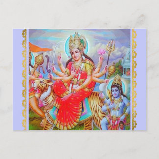 Goddess Durga Ji Painting Briefkaart