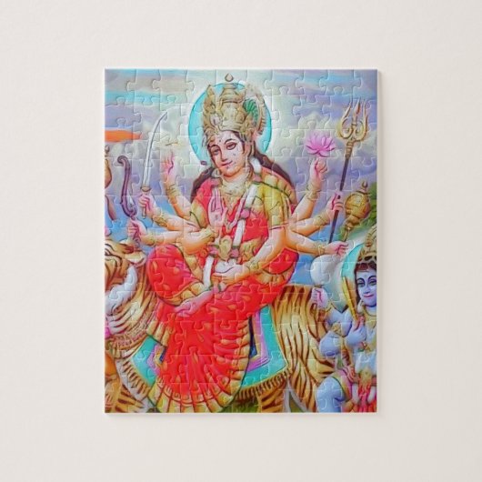Goddess Durga Ji Painting Legpuzzel (Verticaal)