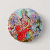 Goddess Durga Ji Ronde Button 5,7 Cm (Voorkant)