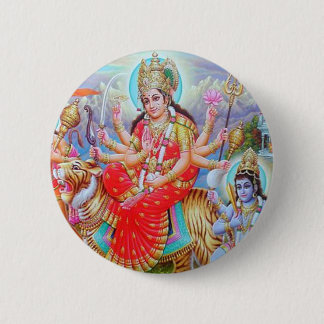 Goddess Durga Ji Ronde Button 5,7 Cm