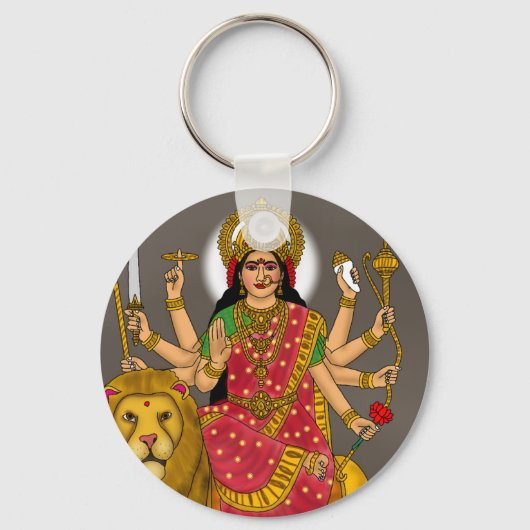 Goddess Durga Keychain (Voorkant)
