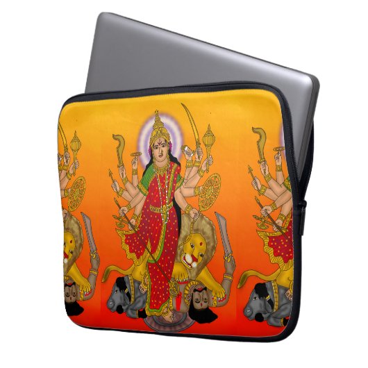 Goddess Durga Laptop Case (Voorkant Links)