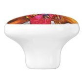 Goddess Durga met Lion Painting Keramische Knop (Zijkant)