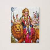 Goddess Durga met Lion Painting Legpuzzel (Verticaal)
