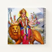Goddess Durga met Lion Painting Notitieboek (Achterkant)