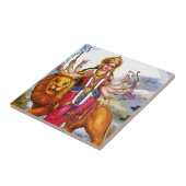 Goddess Durga met Lion Painting Tegeltje (Zijkant)