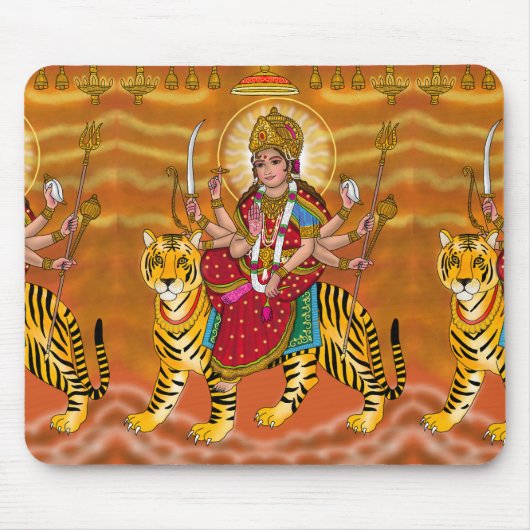 Goddess Durga Mouse Pad Muismat (Voorkant)