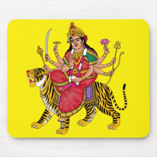 Goddess Durga Mouse Pad Muismat (Voorkant)