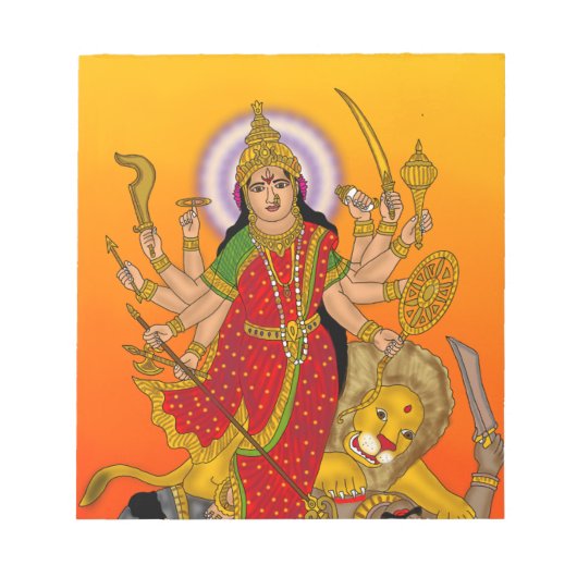 Goddess Durga Notepad Notitieblok (Voorkant)