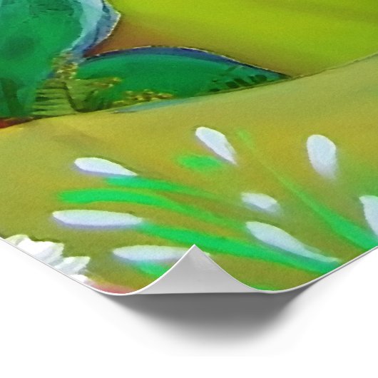 Goddess Durga op het Durga-festival in Burdwan Poster (Hoek)