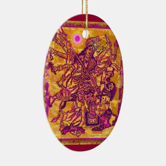 Goddess Durga Oval Ornament (Rechts)