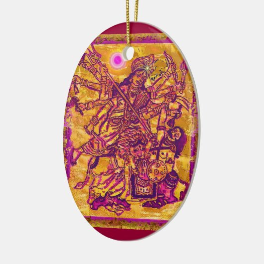 Goddess Durga Oval Ornament (Links)