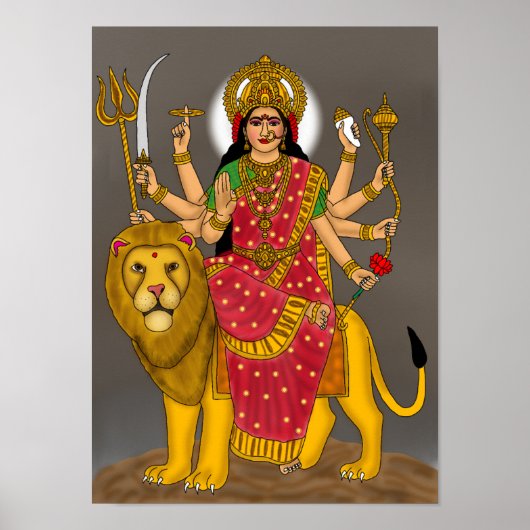 Goddess Durga Poster (Voorkant)