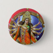 Goddess Durga Ronde Button 5,7 Cm (Voorkant)