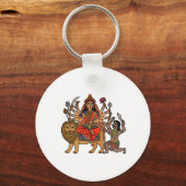 Goddess Durga Sleutelhanger (Achterkant)