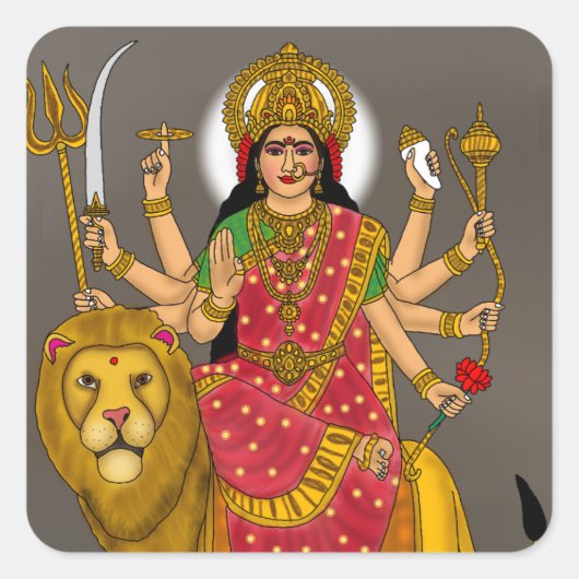 Goddess Durga Sticker (Voorkant)