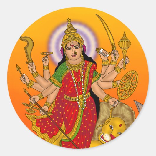 Goddess Durga Sticker (Voorkant)