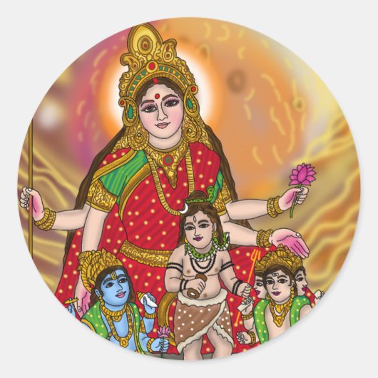 Goddess Durga Sticker (Voorkant)