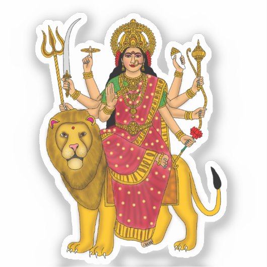 Goddess Durga Sticker (Voorkant)