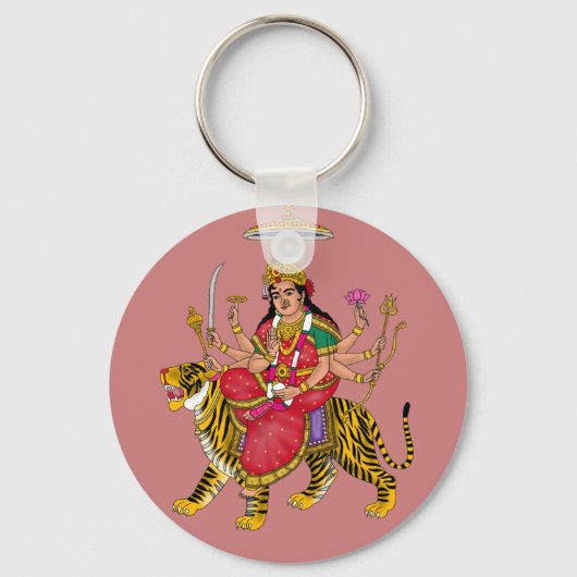 Goddess Durga T-Shirt Sleutelhanger (Voorkant)