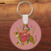 Goddess Durga T-Shirt Sleutelhanger (Voorkant)