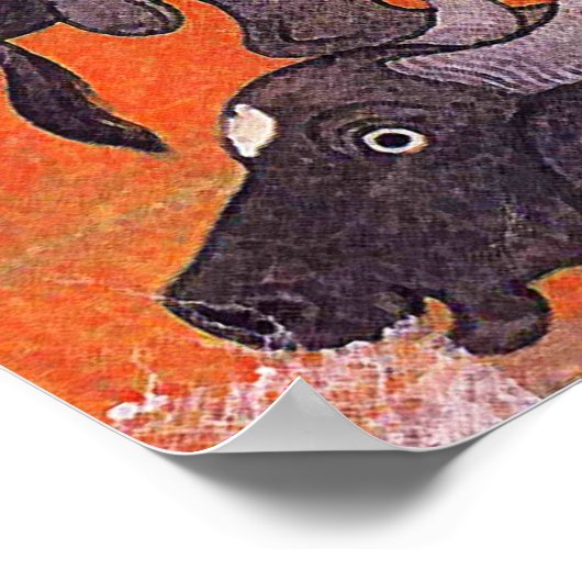 Goddess Durga vecht tegen Mahishasura Poster (Hoek)