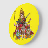 Goddess Durga Wall Clock Grote Klok (Hoek)