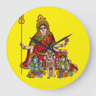 Goddess Durga Wall Clock Grote Klok