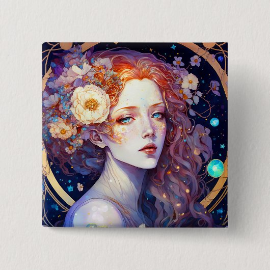 Goddess Fantasy Art Button (Voorkant)