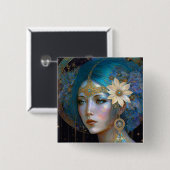 Goddess Fantasy Art Button (Voorkant /achterkant)