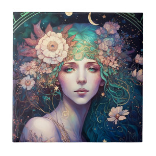 Goddess Fantasy Art Ceramic Tegel Tegeltje