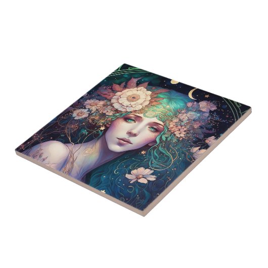 Goddess Fantasy Art Ceramic Tegel Tegeltje (Zijkant)