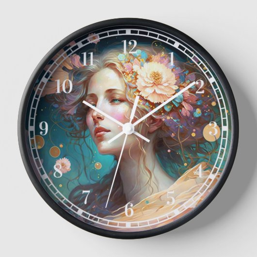 Goddess Fantasy Art Clock (Voorkant)